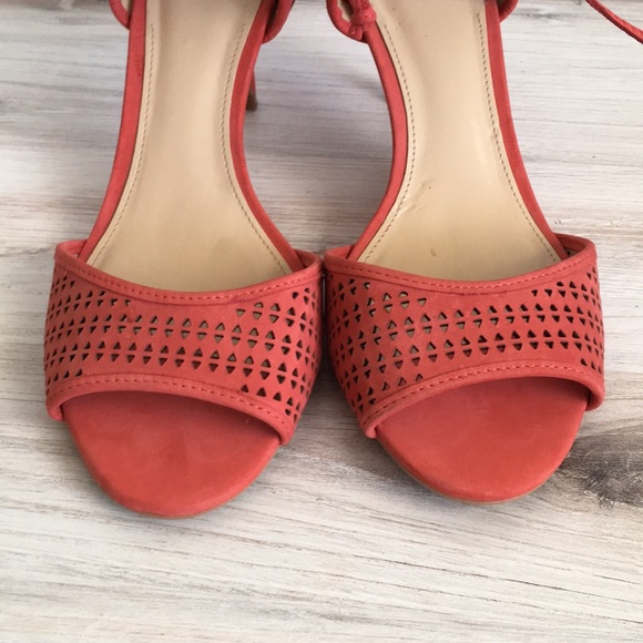 🍑NEW VINCE CAMUTO coral leather heels, size 10 - Picture 3 of 7
